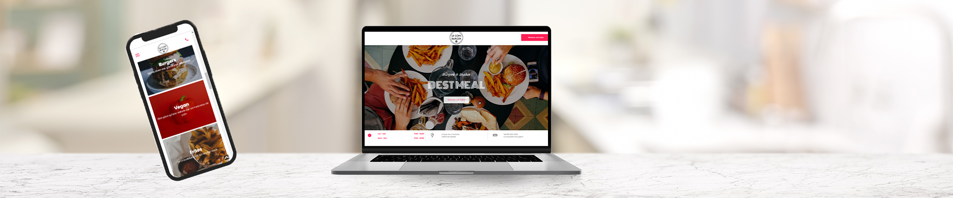création d'un site web pour restaurant
