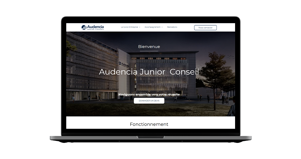 Site web Audencia Junior conseil Site web Audencia Junior Conseil avec la technologie Duda - Pourquoi se faire accompagner d'une agence pour le Low-Code No-Code ?