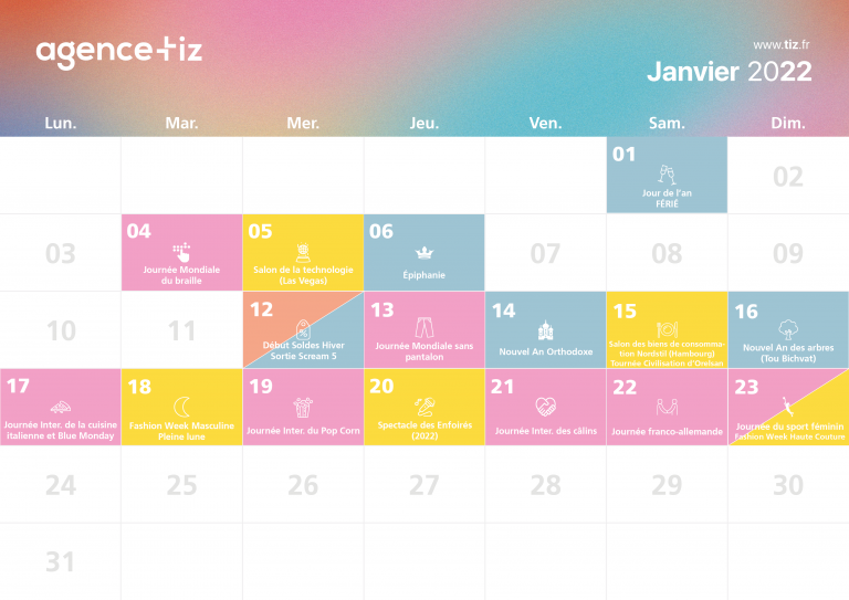 Calendrier marketing 2023 : la liste de tous les événements de l'année