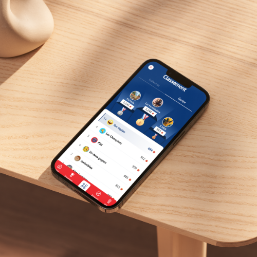 Application mobile avec classement sportif