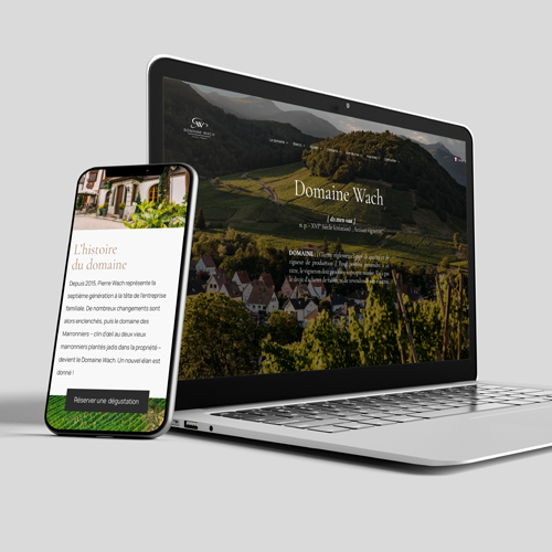 Site web sur le domaine viticole Wach