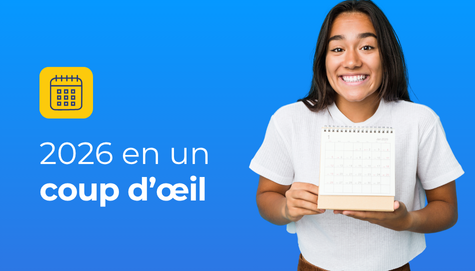 Femme qui tient un calendrier